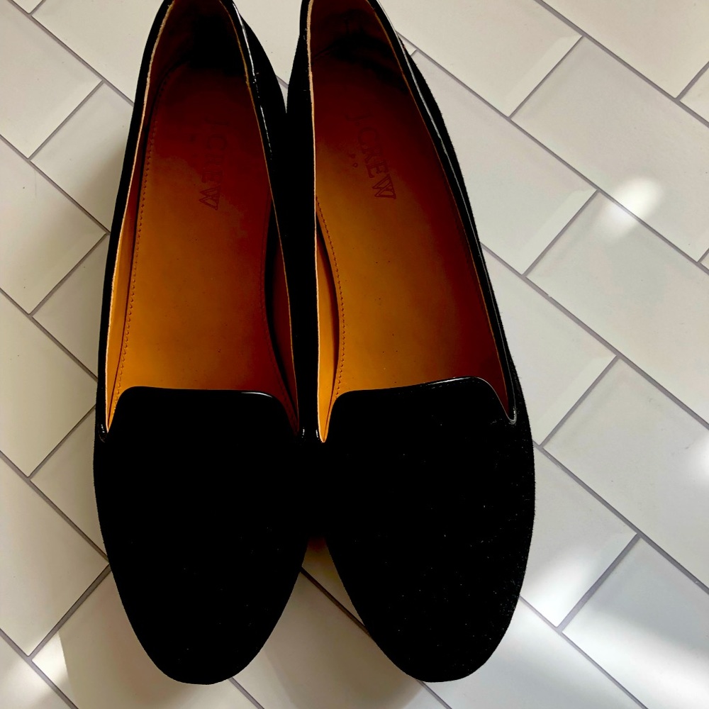 JCREW black suede loafer size 9